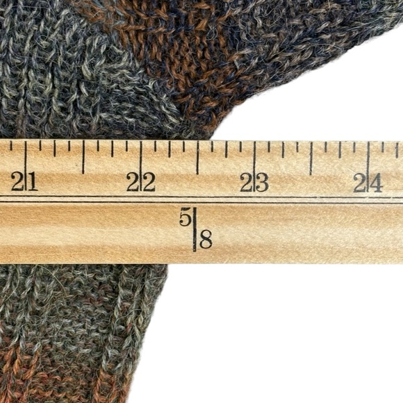 Novica Peruvian Alpaca Striped 1/4 Zip Pullover Sweater L Classic Academia Cozy - Picture 11 of 12